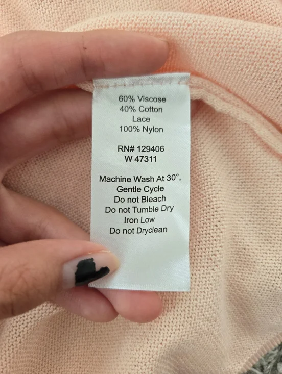 Together long-sleeve open shawl knit cardigan duster. Peach Blush Pink. Size 12. - Picture 7 of 9